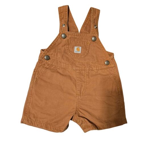 Carhartt Baby Overalls – 9 Months, Durable Brown Cotton Romper - Picture 1 of 3